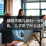 结婚不给儿媳妇一分彩礼，儿子听了什么话也没说就走了 - 辰飞雨恋来情感网