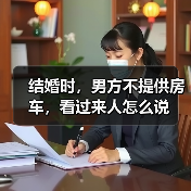 结婚时，男方不提供房车，看过来人怎么说(图4)