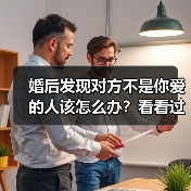 婚后发现对方不是你爱的人该怎么办?看看过来人怎么说(图3) 婚后发现对方不是你爱的人该怎么办?看看过来人怎么说(图3)