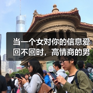 当一个女对你的信息爱回不回时，高情商的男人选择这样做(图1)