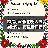 越是小心眼的男人越容易出轨,而且借口最多!原因竟是因为这(图2) 越是小心眼的男人越容易出轨,而且借口最多!原因竟是因为这(图2)