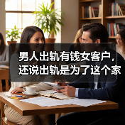 男人出轨有钱女客户,还说出轨是为了这个家,聪明女人如何处理?(图1) 男人出轨有钱女客户,还说出轨是为了这个家,聪明女人如何处理?(图1)