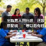 出轨男人回归后,还跟原配说:“等以后有钱了,给小三分一点”(图1) 出轨男人回归后,还跟原配说:“等以后有钱了,给小三分一点”(图1)