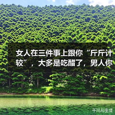 女人在三件事上跟你“斤斤计较”，大多是吃醋了，男人你知道吗(图4)