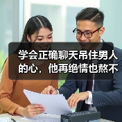 学会正确聊天吊住男人的心，他再绝情也熬不