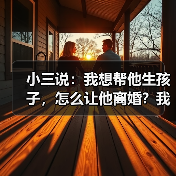 小三说：我想帮他生孩子，怎么让他离婚？我回答：你也配做小三？ - 辰飞雨恋来情感网