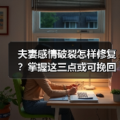 夫妻感情破裂怎样修复?掌握这三点或可挽回婚姻(图2) 夫妻感情破裂怎样修复?掌握这三点或可挽回婚姻(图2)