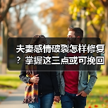 夫妻感情破裂怎样修复？掌握这三点或可挽回婚姻 - 辰飞雨恋来情感网