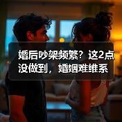婚后吵架频繁？这2点没做到，婚姻难维系 - 辰飞雨恋来情感网