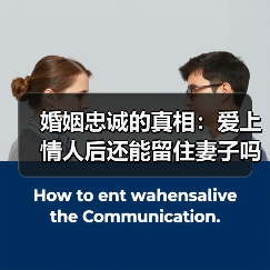 婚姻忠诚的真相：爱上情人后还能留住妻子吗