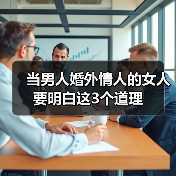 当男人婚外情人的女人要明白这3个道理(图1) 当男人婚外情人的女人要明白这3个道理(图1)