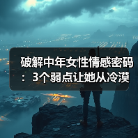 破解中年女性情感密码:3个弱点让她从冷漠到真心爱你(图2) 破解中年女性情感密码:3个弱点让她从冷漠到真心爱你(图2)