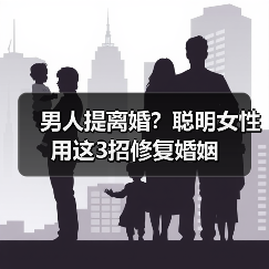 男人提离婚？聪明女性用这3招修复婚姻(图1)