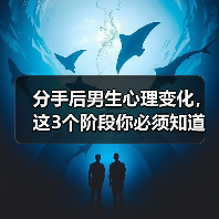 分手后男生心理变化，这3个阶段你必须知道(图1)