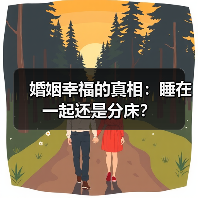 婚姻幸福的真相:睡在一起还是分床?(图1) 婚姻幸福的真相:睡在一起还是分床?(图1)