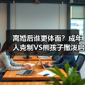 离婚后谁更体面?成年人克制VS熊孩子撒泼启示录(图4) 离婚后谁更体面?成年人克制VS熊孩子撒泼启示录(图4)