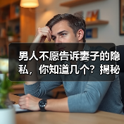 男人不愿告诉妻子的隐私,你知道几个?揭秘婚姻中的隐藏真相(图3) 男人不愿告诉妻子的隐私,你知道几个?揭秘婚姻中的隐藏真相(图3)