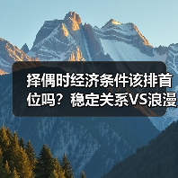 择偶时经济条件该排首位吗？稳定关系VS浪漫你该如何选择？ - 辰飞雨恋来情感网