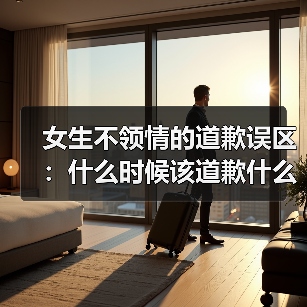 女生不领情的道歉误区：什么时候该道歉什么时候别傻傻认错(图1)