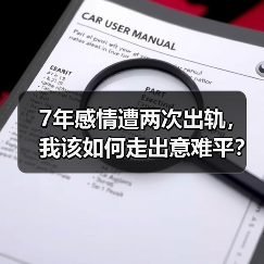 7年感情遭两次出轨，我该如何走出意难平？(图1)