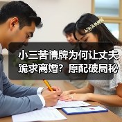 小三苦情牌为何让丈夫跪求离婚？原配破局秘诀(图2)