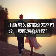 出轨男欠债离婚无产可分，原配怎样维权？(图2)