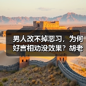 男人改不掉恶习，为何好言相劝没效果？胡老师教你正确方式 - 辰飞雨恋来情感网