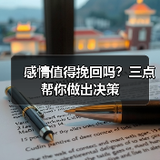 感情值得挽回吗？三点帮你做出决策(图1)