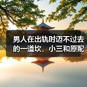 男人在出轨时迈不过去的一道坎，小三和原配谁先意识到谁就能赢 - 辰飞雨恋来情感网