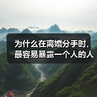 为什么在离婚分手时，最容易暴露一个人的人品？ - 辰飞雨恋来情感网