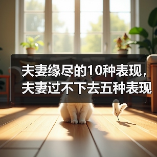 夫妻缘尽的10种表现，夫妻过不下去五种表现(图1)