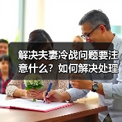 解决夫妻冷战问题要注意什么？如何解决处理婚姻冷战冷暴力问题？(图1)